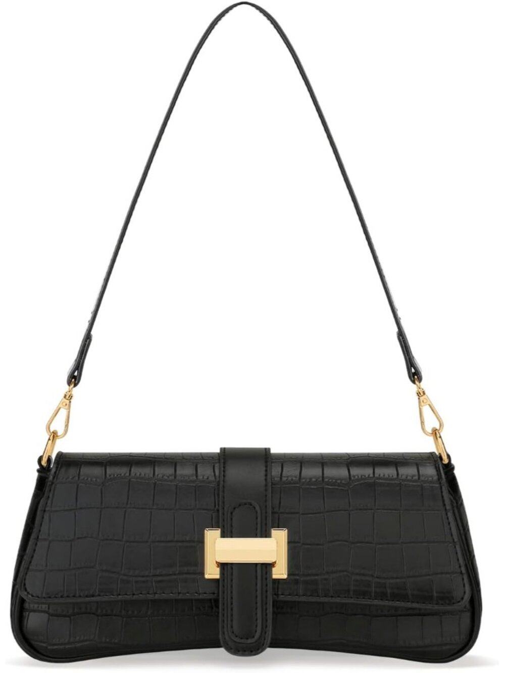 〽️Women's Black Small Hobo Vegan Leather Retro Zipper Clutch Crossbody Bags